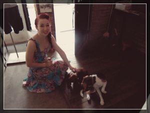 Bubbles the dachshund. 