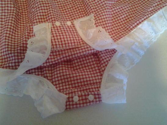 Poppers on the crotch of the playsuit for an easy bathroom trip! 