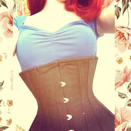 In my fabulous corset, laced at 21 inches.