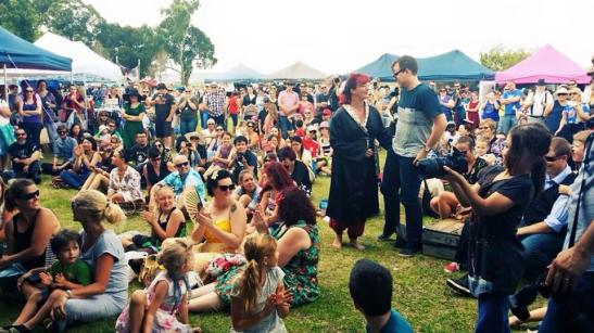 Our beautiful crowd during the Pinup Parade whilst Ivana Be Serious performed. 
