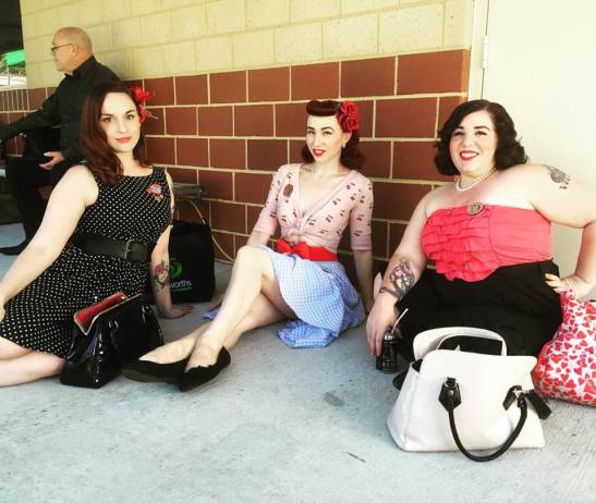 Hanging out in the quadrangle before the show! 