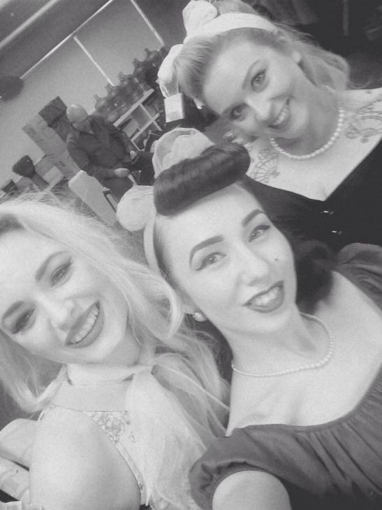 A pre-show selfie with Dolly Von Blonde, and Peggy Jean! 